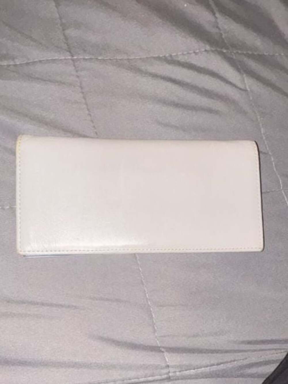 Business Leather Factory Genuine Leather Long Wallet Grey and Blue